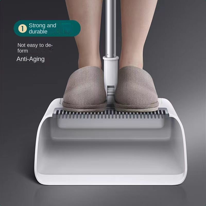 3pcs/ Set, Household Broom, Floor Brush And Dustpan Set, Thickened Sweeping Broom, Scrub Brush And Dustpan With Long Handle, Non-stick Hair Floor Cleaning Tool, For Home Office School Dorm, Cleaning Supplies, Cleaning Gadgets