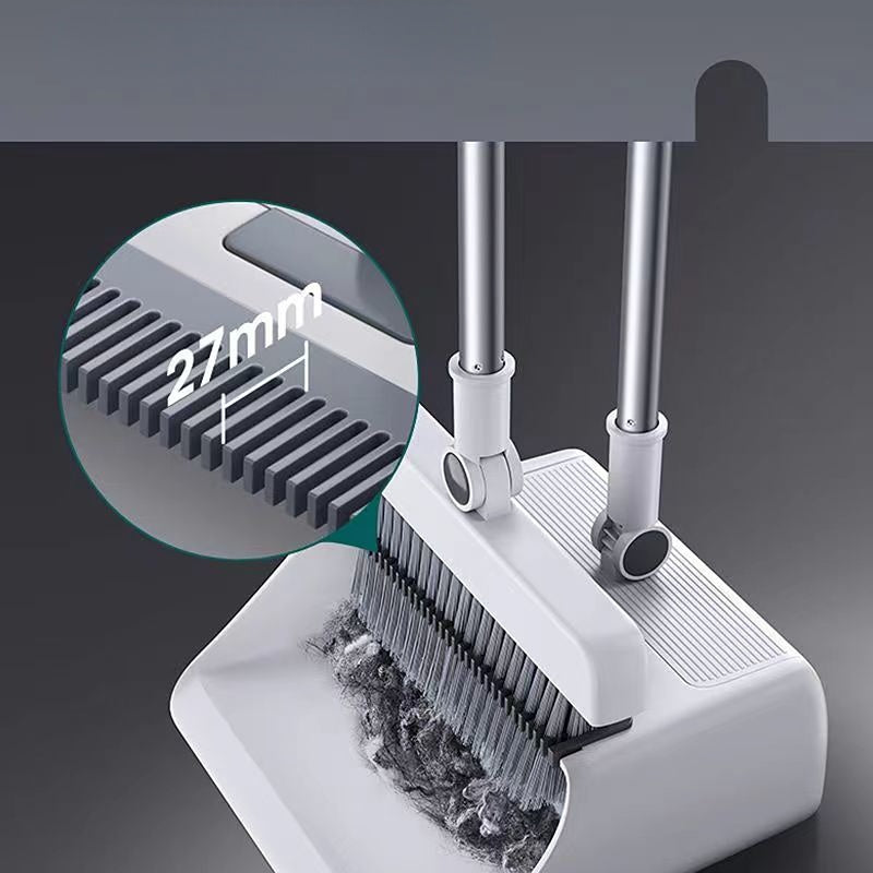 3pcs/ Set, Household Broom, Floor Brush And Dustpan Set, Thickened Sweeping Broom, Scrub Brush And Dustpan With Long Handle, Non-stick Hair Floor Cleaning Tool, For Home Office School Dorm, Cleaning Supplies, Cleaning Gadgets