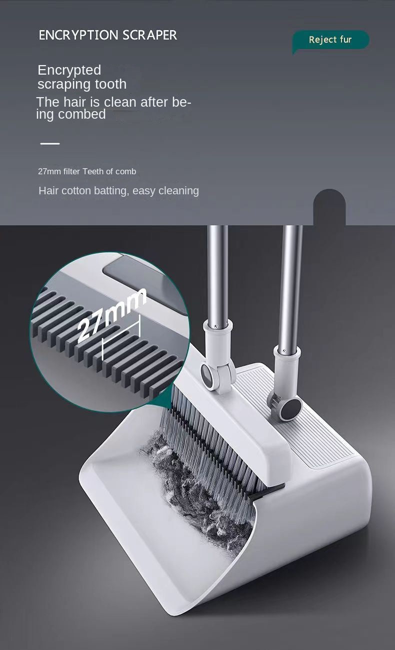 3pcs/ Set, Household Broom, Floor Brush And Dustpan Set, Thickened Sweeping Broom, Scrub Brush And Dustpan With Long Handle, Non-stick Hair Floor Cleaning Tool, For Home Office School Dorm, Cleaning Supplies, Cleaning Gadgets