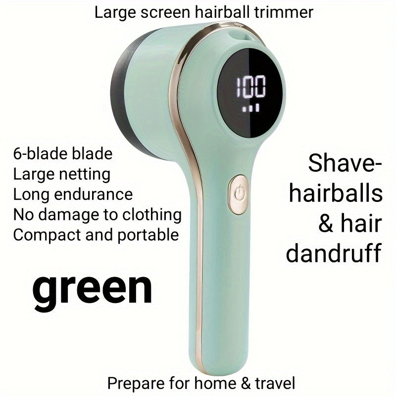 1pc, Fabric Shaver, Electric Lint Remover, USB Rechargeable Sweater Shaver, Power Lint Shaver, Fuzz Remover, Pilling Remover, Portable Hairball Trimmer For Clothes, Bedding, Furniture, Carpet, Sofa, Cleaning Supplies, Cleanin