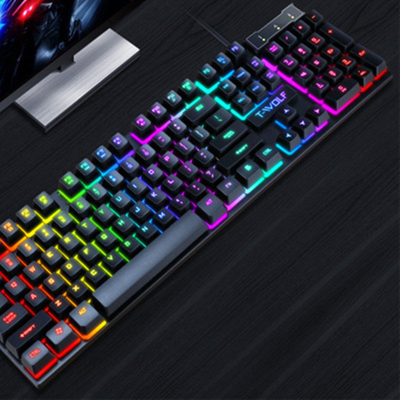 Teclado Gaming Usb Com Fio Luminoso Flutuante Manipulador