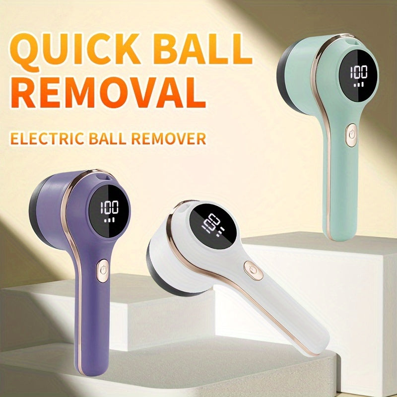 1pc, Fabric Shaver, Electric Lint Remover, USB Rechargeable Sweater Shaver, Power Lint Shaver, Fuzz Remover, Pilling Remover, Portable Hairball Trimmer For Clothes, Bedding, Furniture, Carpet, Sofa, Cleaning Supplies, Cleanin