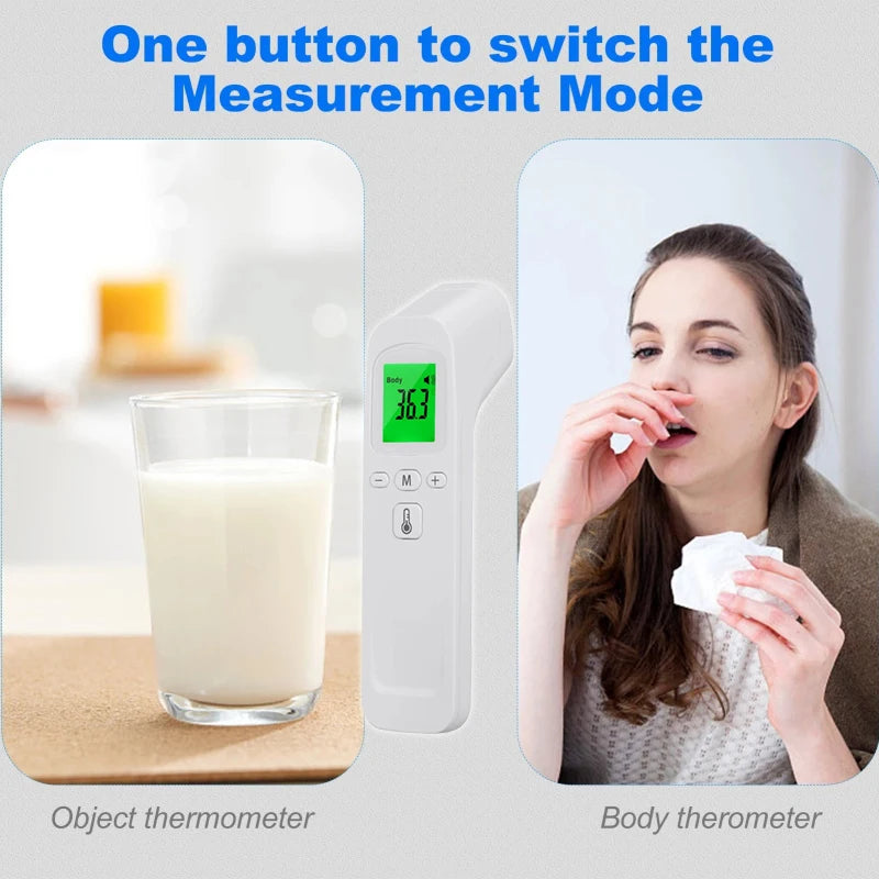 AiQUE Infrared Thermometer Digital LCD Body Measurement Kids Adult Fever IR Children Non-Contact Termometro