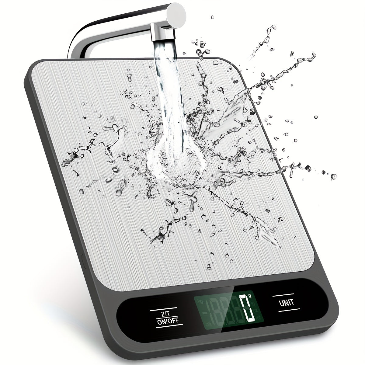 1pc, Food Scale Black, 22lb/10kg Digital Kitchen Scale Grams And Oz For Baking Cooking And Weight Loss, 1g/0.04oz Precise Graduation, Easy Clean Stainless Steel, Kitchen Gadgets, Kitchen Supplies, Kitchen Tools, Kitchen Stuff