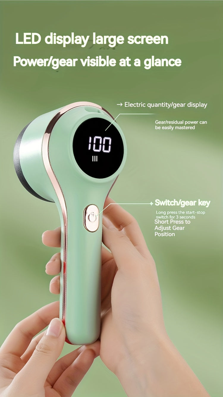 1pc, Fabric Shaver, Electric Lint Remover, USB Rechargeable Sweater Shaver, Power Lint Shaver, Fuzz Remover, Pilling Remover, Portable Hairball Trimmer For Clothes, Bedding, Furniture, Carpet, Sofa, Cleaning Supplies, Cleanin