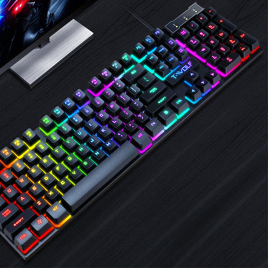 Teclado Gaming Usb Com Fio Luminoso Flutuante Manipulador