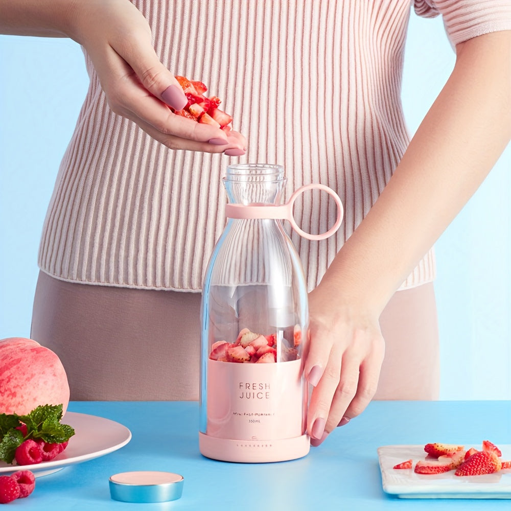 350ml Portable Electric Wireless Mini Fruit Blender Juicer - Perfect for On-the-Go!