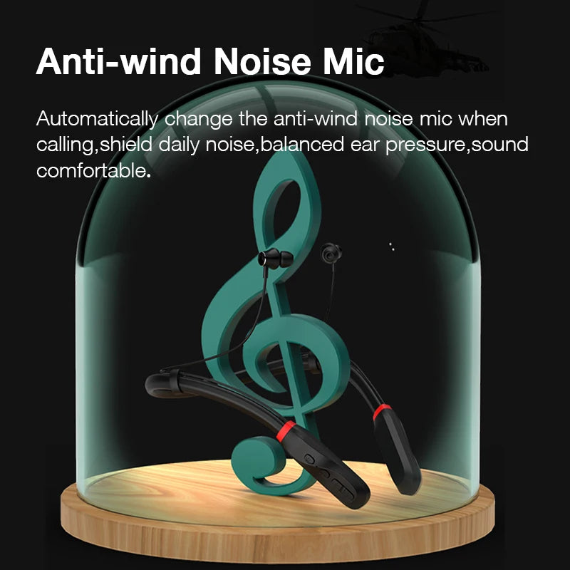 EARDECO 200 Hour Playback Bluetooth Headphone Bass Wireless Headphones Neckband Earphone with Mic Sport Music Headset Stereo