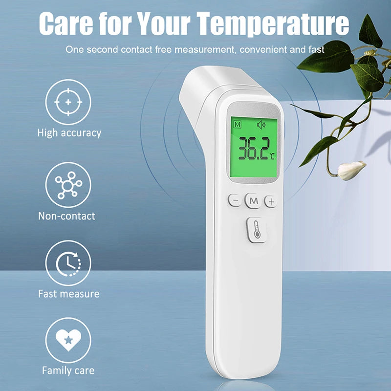 AiQUE Infrared Thermometer Digital LCD Body Measurement Kids Adult Fever IR Children Non-Contact Termometro
