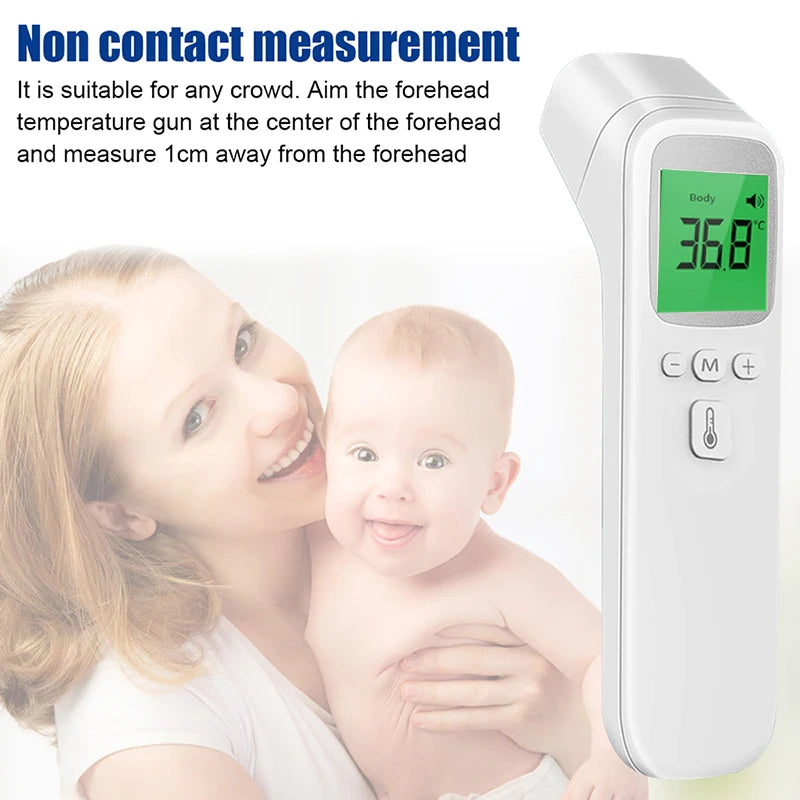 AiQUE Infrared Thermometer Digital LCD Body Measurement Kids Adult Fever IR Children Non-Contact Termometro