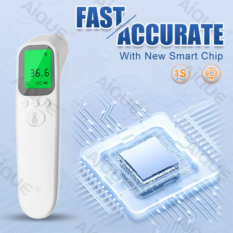 AiQUE Infrared Thermometer Digital LCD Body Measurement Kids Adult Fever IR Children Non-Contact Termometro