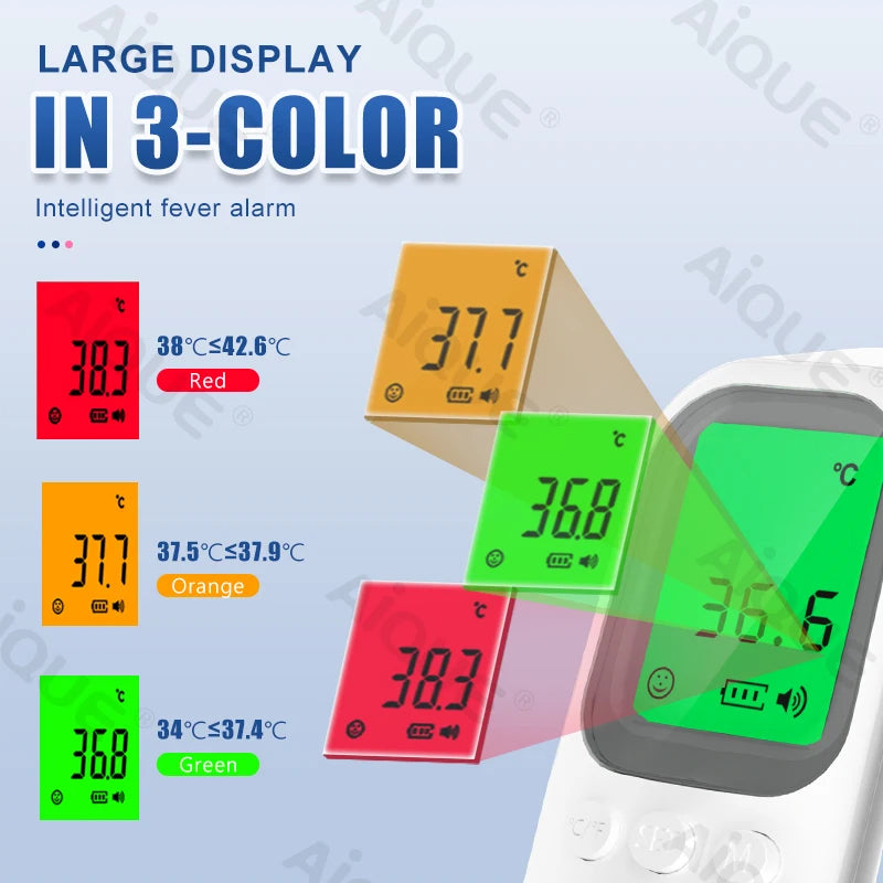 AiQUE Infrared Thermometer Digital LCD Body Measurement Kids Adult Fever IR Children Non-Contact Termometro