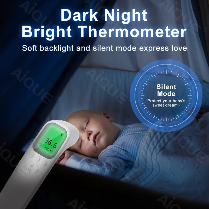AiQUE Infrared Thermometer Digital LCD Body Measurement Kids Adult Fever IR Children Non-Contact Termometro
