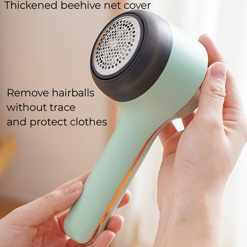 1pc, Fabric Shaver, Electric Lint Remover, USB Rechargeable Sweater Shaver, Power Lint Shaver, Fuzz Remover, Pilling Remover, Portable Hairball Trimmer For Clothes, Bedding, Furniture, Carpet, Sofa, Cleaning Supplies, Cleanin